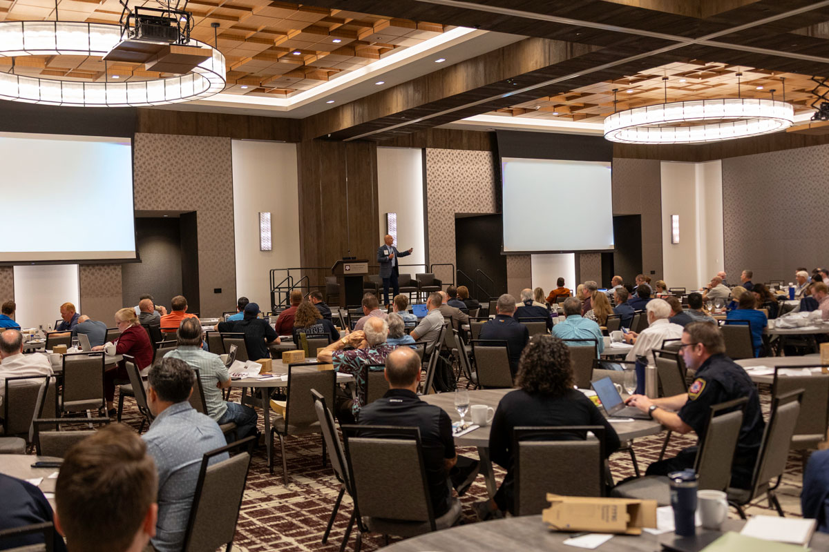 Full education session with attendees listening to presentation | Texas EMS Medical Director Conference